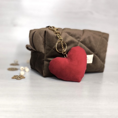 Brelok welurowy SERCE