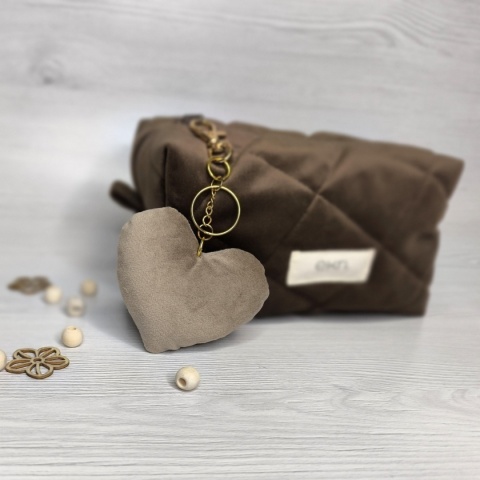 Brelok welurowy SERCE