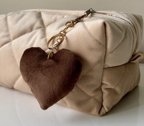 Brelok welurowy SERCE