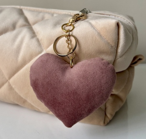 Brelok welurowy SERCE