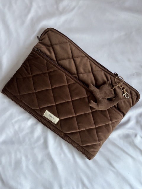 Etui na laptopa bawełniane BROWN DOTS