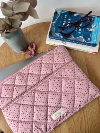 Etui na laptopa bawełniane PINK DOTS