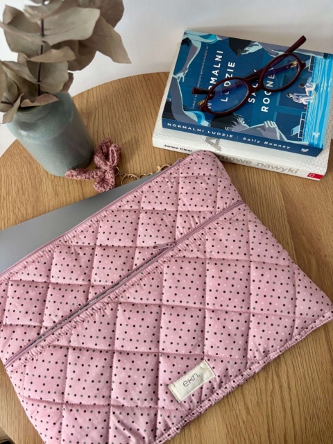 Etui na laptopa bawełniane PINK DOTS