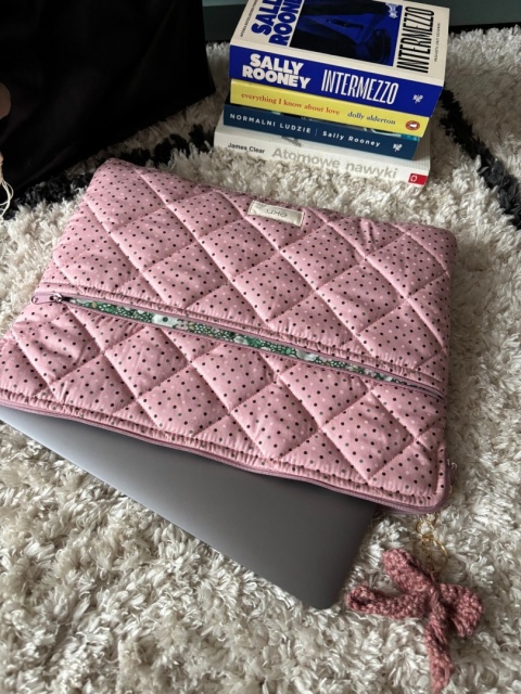 Etui na laptopa bawełniane PINK DOTS