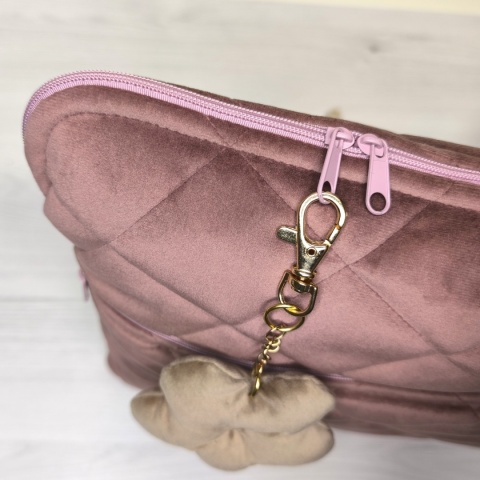 Etui na laptopa welurowe ROSE VELVET