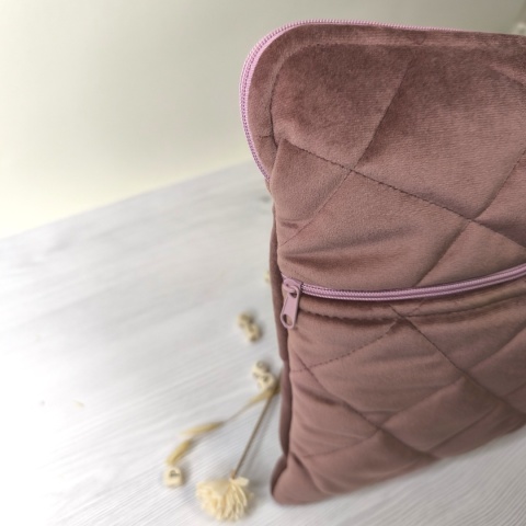 Etui na laptopa welurowe ROSE VELVET