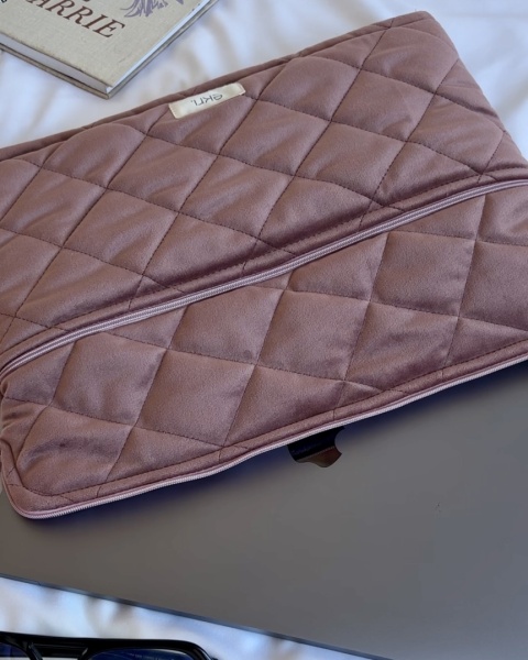 Etui na laptopa welurowe ROSE VELVET