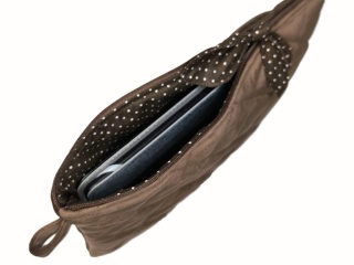 Etui na tablet welurowe BROWN VELVET