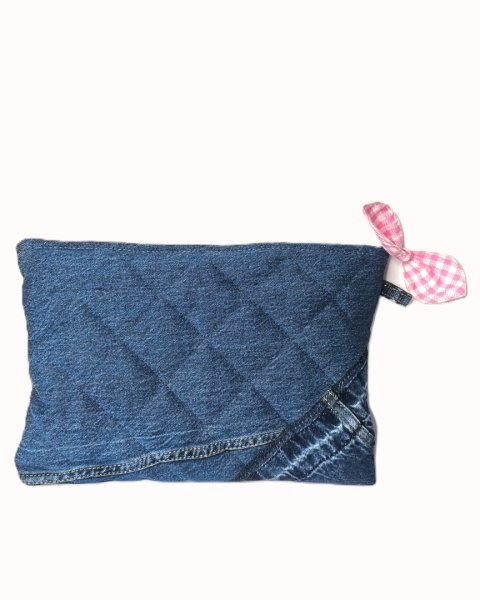 Etui na tablet UPCYCLED JEANS Różowa kratka