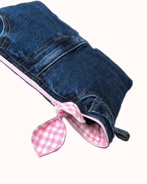 Etui na tablet UPCYCLED JEANS Różowa kratka