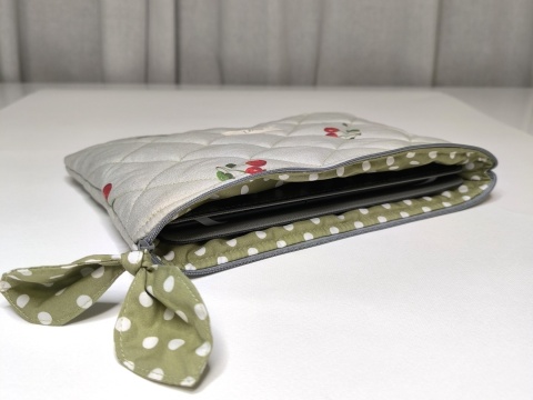 Etui na tablet bawełniane CHERRIES AND GREEN