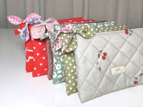 Etui na tablet bawełniane GREEN DOTS