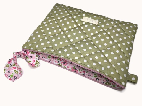 Etui na tablet bawełniane GREEN DOTS