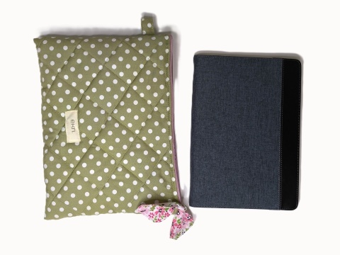 Etui na tablet bawełniane GREEN DOTS