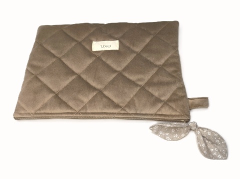 Etui na tablet welurowe BEIGE VELVET