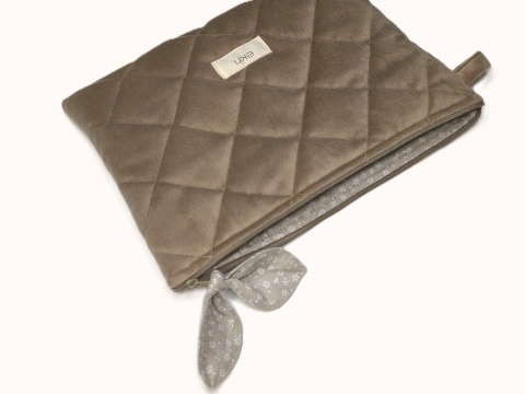 Etui na tablet welurowe BEIGE VELVET