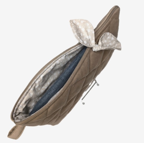 Etui na tablet welurowe BEIGE VELVET