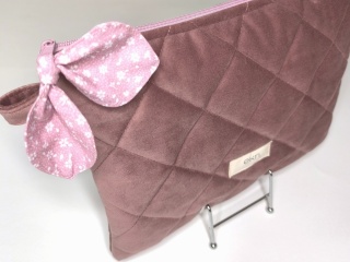 Saszetka welurowa ROSE VELVET M