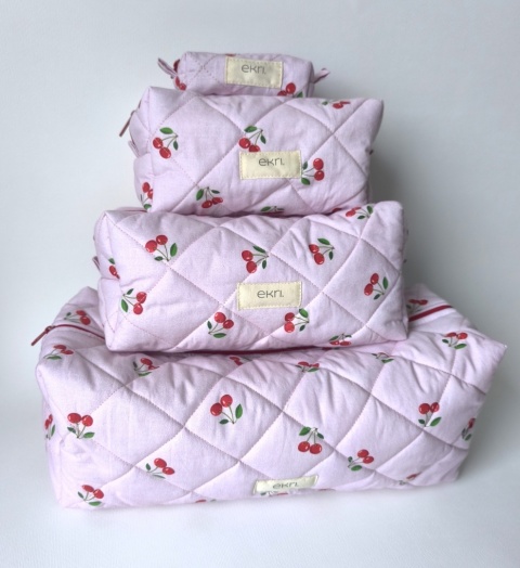 Kosmetyczka bawełniana BOX PINK CHERRIES L