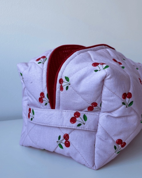 Kosmetyczka bawełniana BOX PINK CHERRIES L