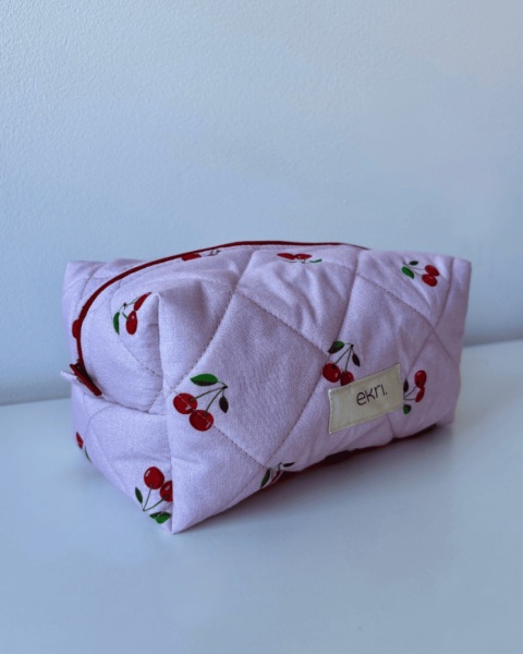 Kosmetyczka bawełniana BOX PINK CZERRIES M