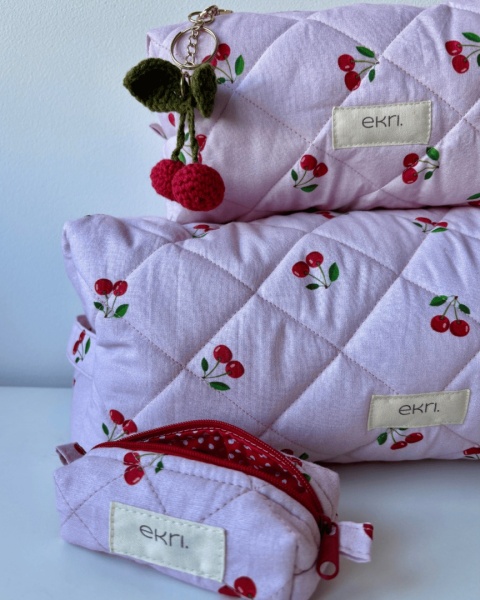 Kosmetyczka bawełniana BOX PINK CZERRIES M