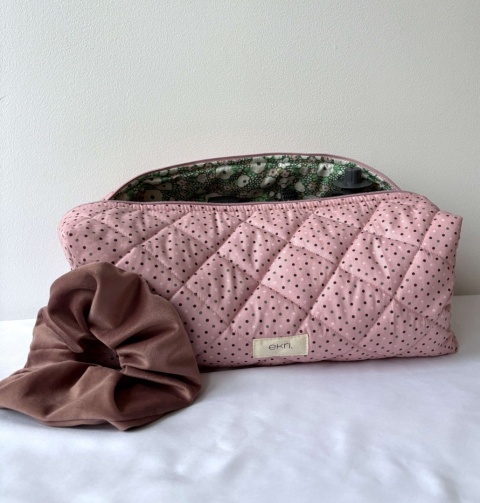 Kosmetyczka bawełniana BOX PINK DOTS L