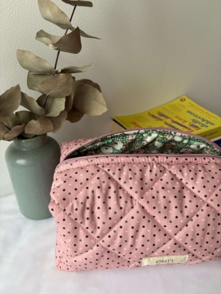 Kosmetyczka bawełniana BOX PINK DOTS M