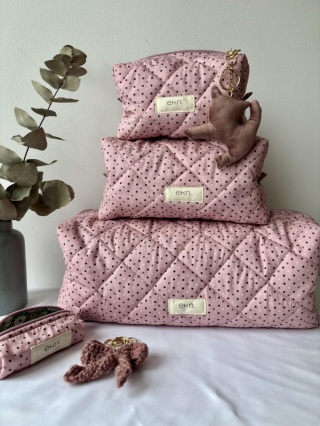 Kosmetyczka bawełniana BOX PINK DOTS S