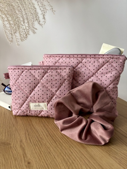 Kosmetyczka bawełniana BOX PINK DOTS S