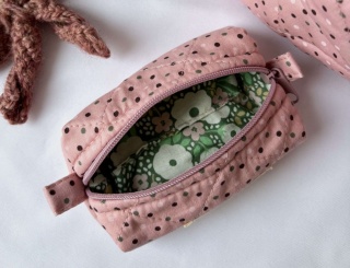 Kosmetyczka bawełniana BOX PINK DOTS XS