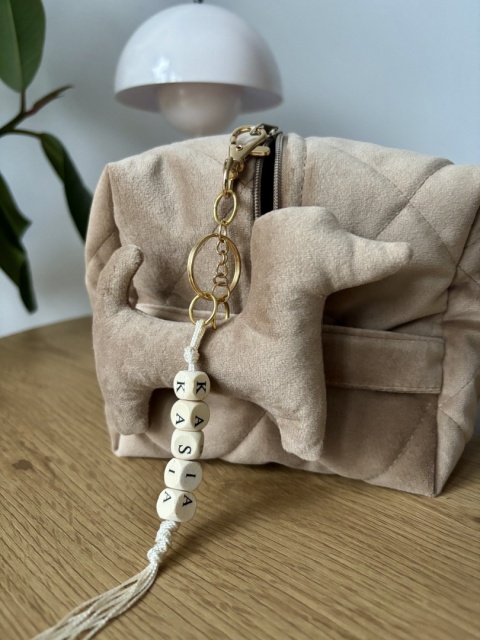 Kosmetyczka welurowa BOX BEIGE VELVET L