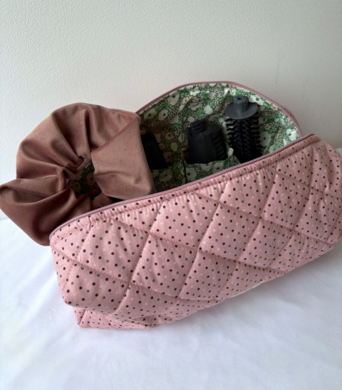 Kosmetyczka welurowa BOX BROWN VELVET L