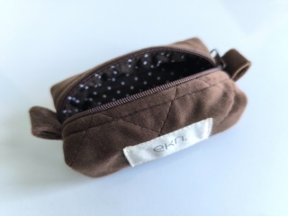 Kosmetyczka welurowa BOX BROWN VELVET XS