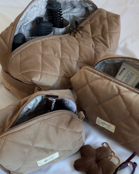 Kosmetyczka welurowa BOX ROSE VELVET M