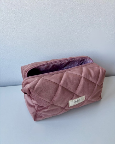 Kosmetyczka welurowa BOX ROSE VELVET S