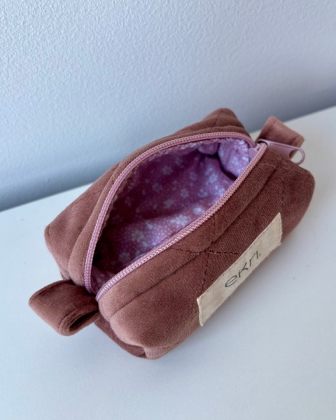 Kosmetyczka welurowa BOX ROSE VELVET XS