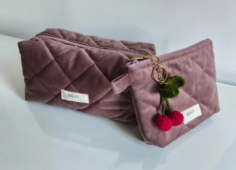 Kosmetyczka welurowa BOX ROSE VELVET S