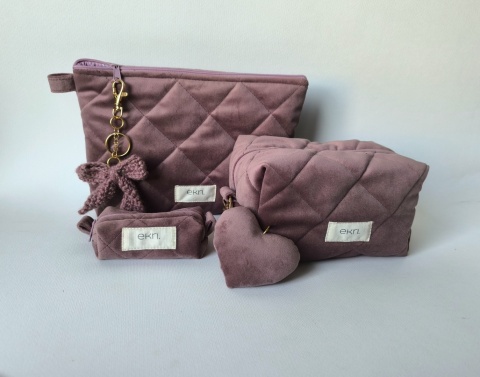 Kosmetyczka welurowa BOX ROSE VELVET XS