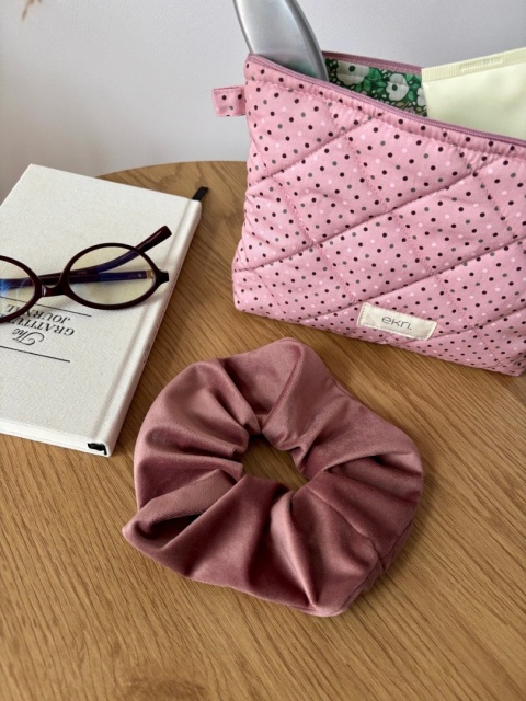 Saszetka bawełniana PINK DOTS L