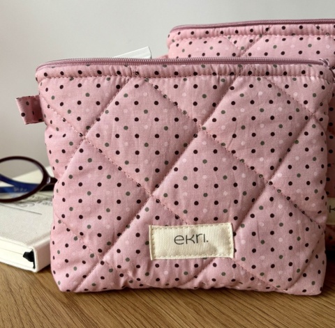 Saszetka bawełniana PINK DOTS M
