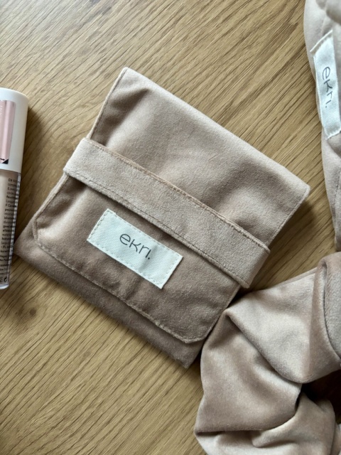 Saszetka welurowa BEIGE VELVET S