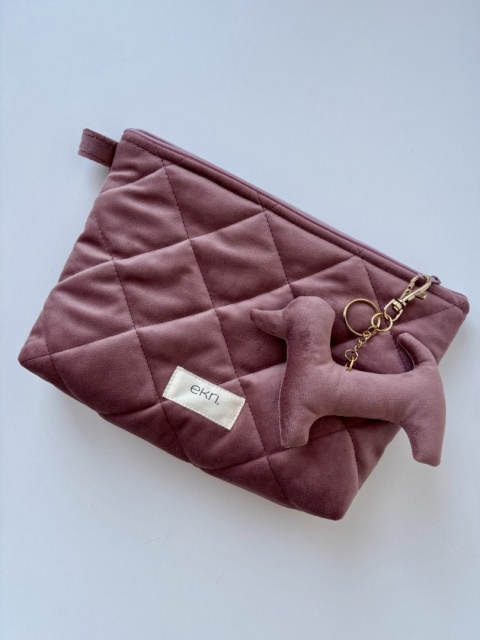 Saszetka welurowa ROSE VELVET M