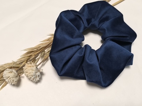 Scrunchie NAVY BLUE INK VELVET