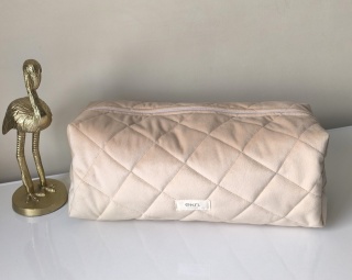 Kosmetyczka welurowa BOX CHAMPAGNE VELVET L