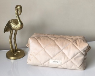 Kosmetyczka welurowa BOX CHAMPAGNE VELVET M