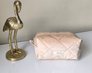 Kosmetyczka welurowa BOX CHAMPAGNE VELVET S