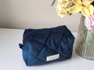 Kosmetyczka welurowaBOX NAVY OCEAN VELVET S