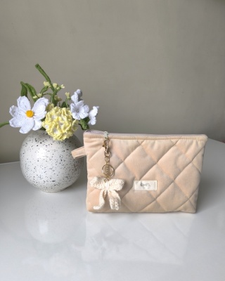 Saszetka welurowa CHAMPAGNE VELVET L