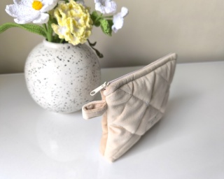 Saszetka welurowa CHAMPAGNE VELVET M